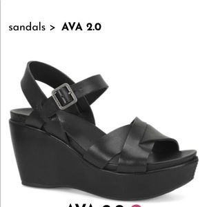 Kork-ease Ava wedge platform black size 6